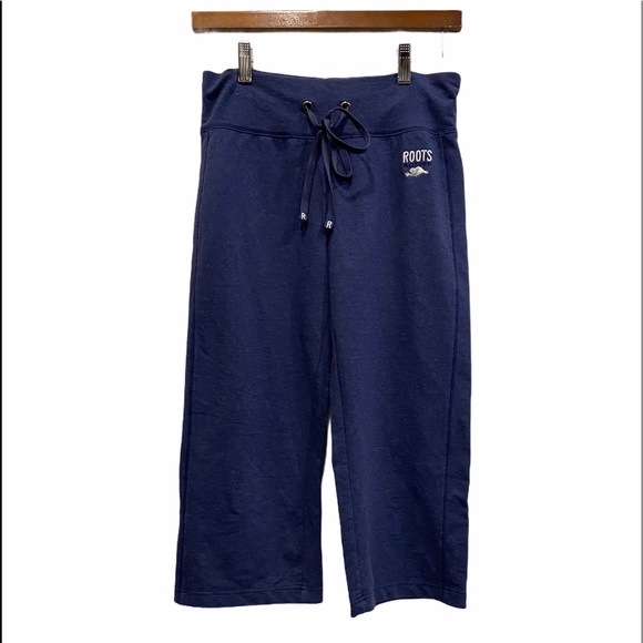 2/$25 ROOTS Comfy Capri Sweatpants Blue Size Small GUC - Picture 1 of 6